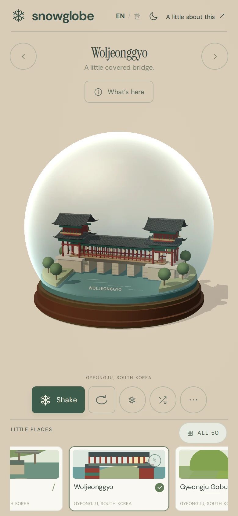 Woljeonggyo in light mode on mobile